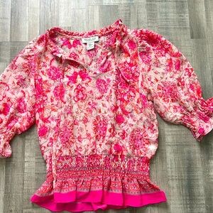 Rachel Zoe bright floral top